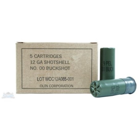 Winchester 12ga 2.75" 00 Buckshot Military Grade Ammunition 5rds - Q1544