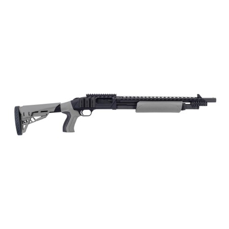 Mossberg 500 SCORPION 12/18.5 BL/GREY GREY FURNITURE|RAIL/HEATSHIELD - Dirty Bird Industries