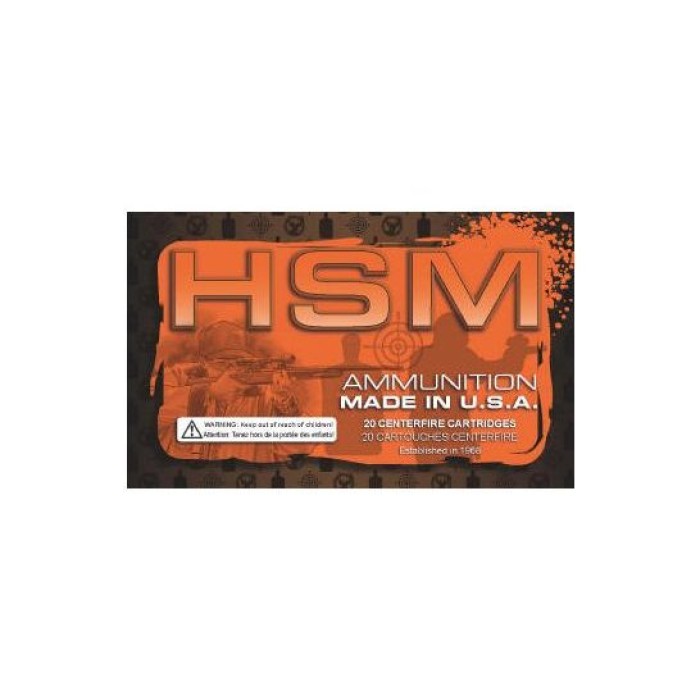 HSM 357 Magnum, 158gr, Plated Flat Point, 50rd Box