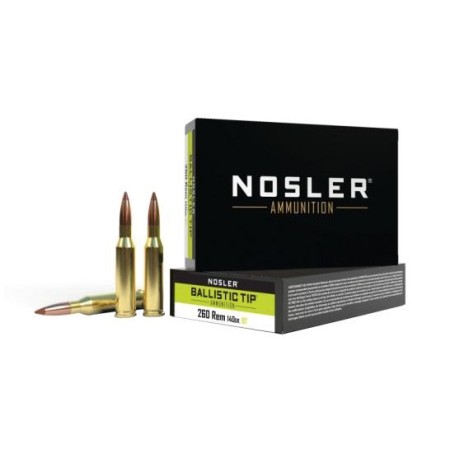 Nosler Ballistic Tip .260 Remington 140 gr BTPT 20rds