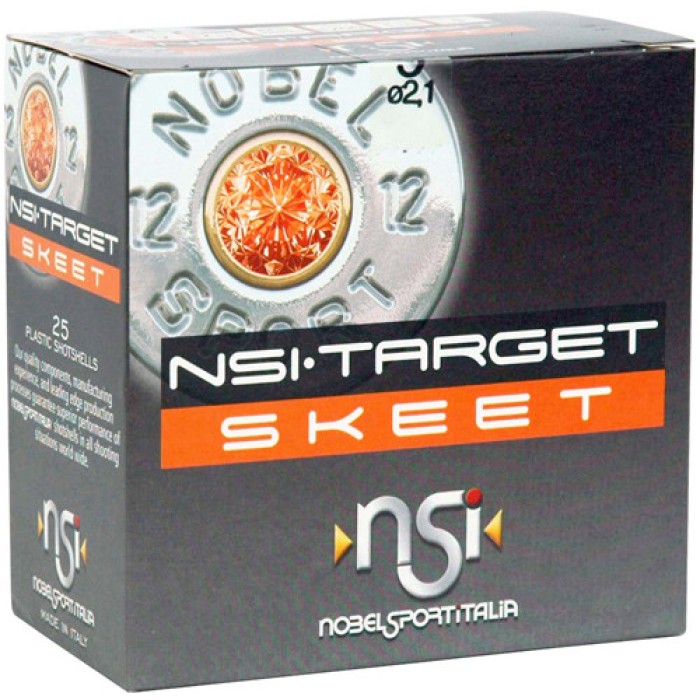 Nobel Sport Target Skeet 12 GA, 2-3/4in. 1-1/8oz. #9 Shot, - 25 rounds [MPN: ANSL129]