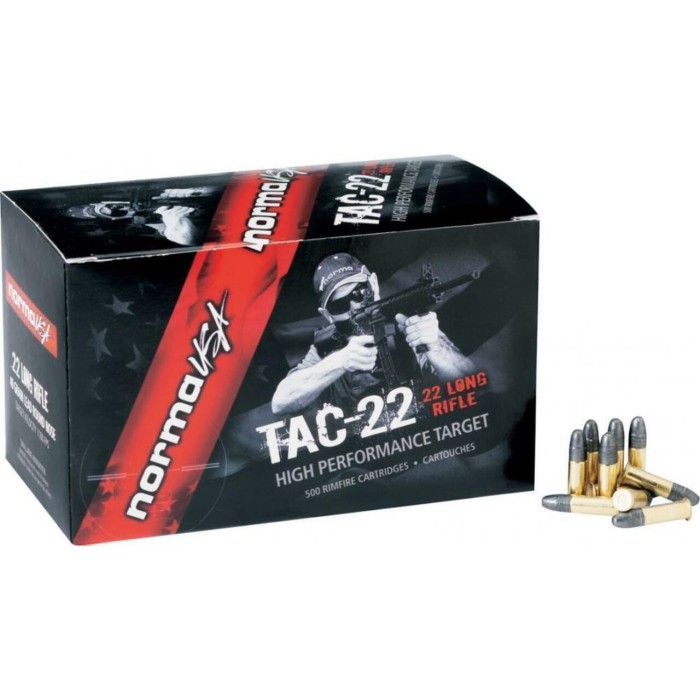 Norma Ammo 22 LR TAC-22 40Gr LRN 500rd