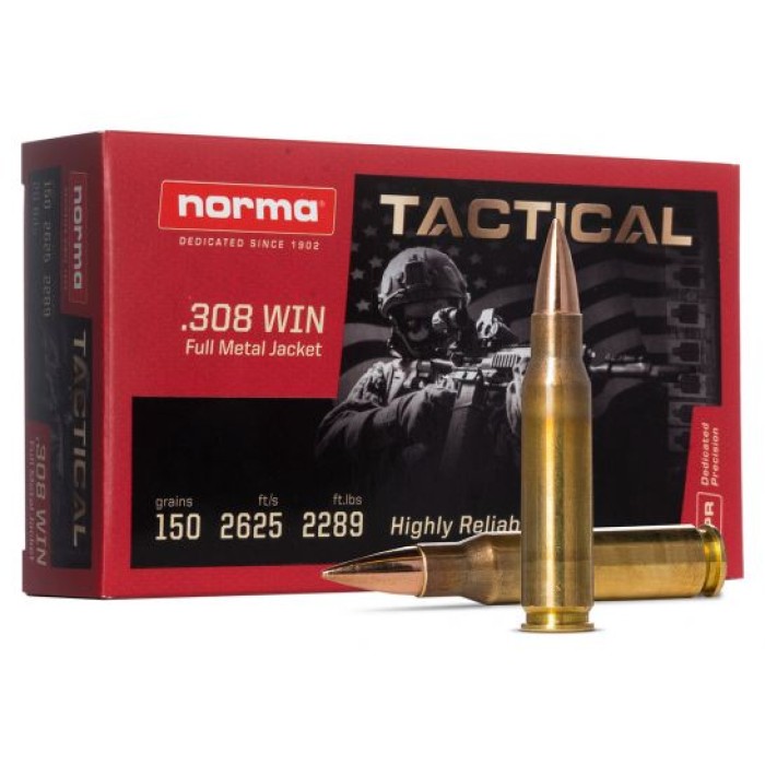 NORMA TACTICAL 308WIN 150GR FMJ 20/25 295240020