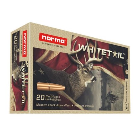 Norma Whitetail 100 gr PSP .243 Winchester Ammunition, 20 Rounds - 20160462