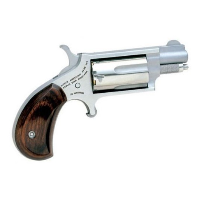 North American Arms 1.125" .22 LR Mini Revolver With .22 Magnum Cylinder, Stainless - 22MSC