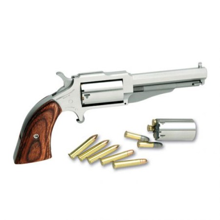 North American Arms Earl 3" .22 LR Revolver With .22 WMR Cylinder, Stainless - 19603C