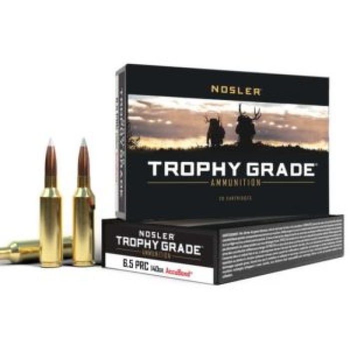 Nosler Ballistic Tip Spitzer Boat-Tail 6.5 PRC Ammo 140 gr. 20 Rounds Box