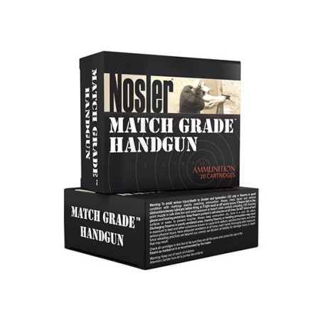 Nosler Match Grade 45 ACP 230 grain Jacketed Hollow Point Handgun Ammo, 20/Box - 51277