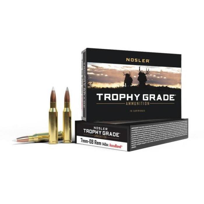 Nosler Trophy Grade 7mm Rem Mag Ammo 140 Grain AccuBond, 20 Rds - 60042