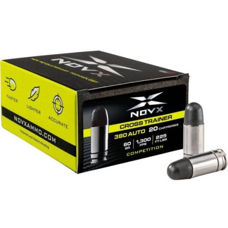 NOVX Cross Trainer Comp. 380 Ammo 60 Grain Steel Case, 20 rds - 380CTCSS-20