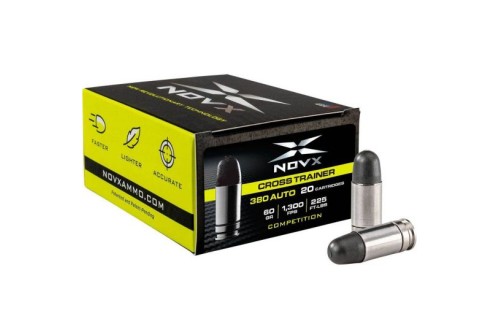 NOVX Cross Trainer Comp. 380 Ammo 60 Grain Steel Case, 20 rds - 380CTCSS-20