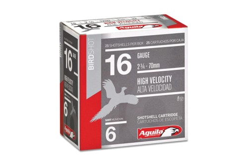 Aguila Ammunition High Velocity Shotshells 16 ga 2-3/4in 1-1/8oz 1240 fps Size 8 25/ct, 1CHB1608