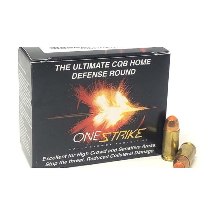 Allegiance Onestrike Ammunition 9Mm 90 Gr. 20 Rd. 9MMOS-L-90-20