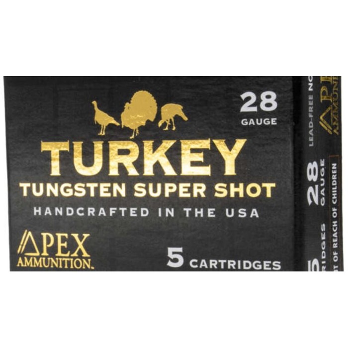 Apex Turkey Tss Shotgun Ammo 28 Ga. 2-3/4 In. 1-3/8Oz #9.5 Shot 5 RD PT28-95