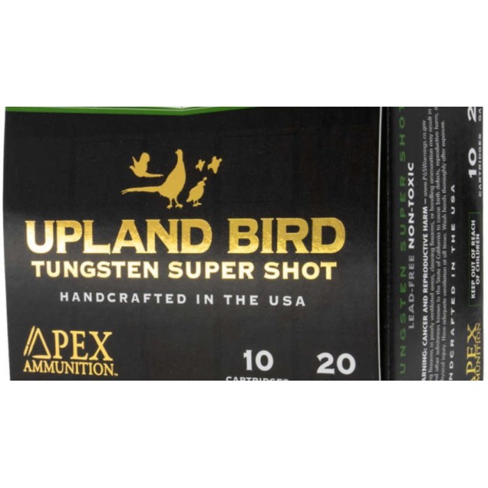 Apex Upland Bird Z-Series Tss Shotun Ammo 20 GA 3/4Oz 3 In. #8 Upland 10 RD Z20-8UP