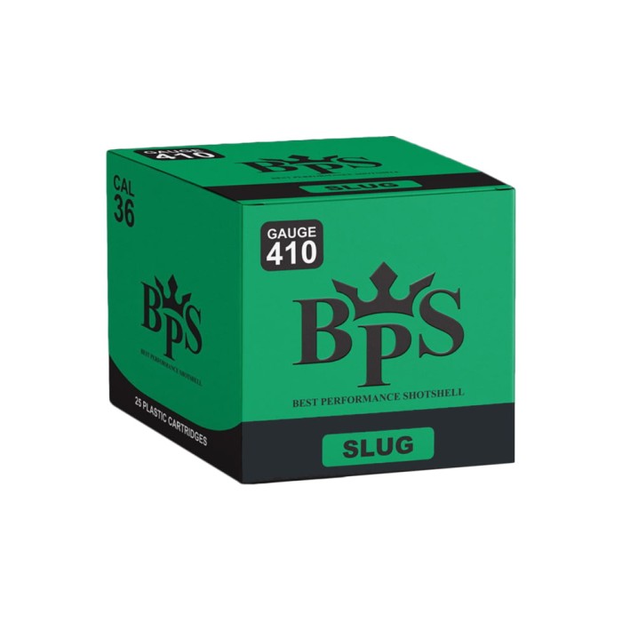 BPS .410 Bore /36 Gauge 7.5 Grain 2.5in Centerfire Shotgun Slug Ammunition, 25 Rounds, 5004