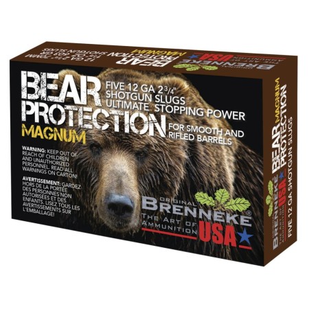 Bear Protection Slug 2-3/4" 1-3/8 oz 12 Gauge Shotgun Ammo - 5 Round Box