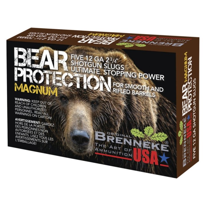 Bear Protection Slug 2-3/4" 1-3/8 oz 12 Gauge Shotgun Ammo - 5 Round Box