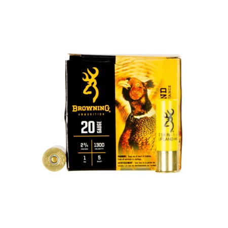 Browning BXD Upland 20 Gauge 2.75 in 1 oz #5 Centerfire Shotgun Shot Ammo, 25 Rounds, B193512025