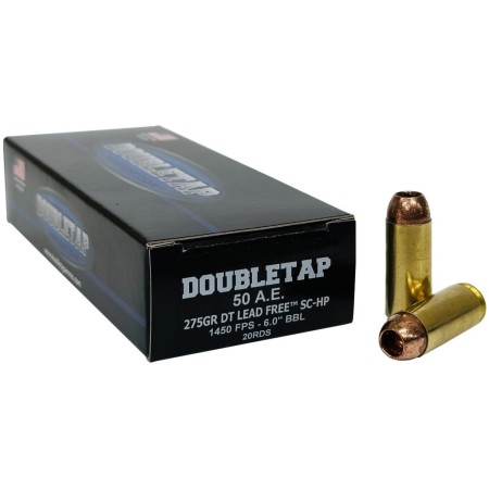 DoubleTap Lead Free Brass .50 AE 275 Grain 20-Rounds SCHP