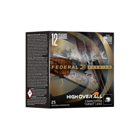 Federal Premium High Over All 12 Gauge 1 1/8oz 2 3/4in 1145 FPS 7.5 Centerfire Shotgun Ammunition, 25 Rounds, HOA12L 7.5