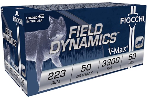 Field Dynamics V-Max 50 gr 223 Remington Rifle Ammo - 20 Round Box