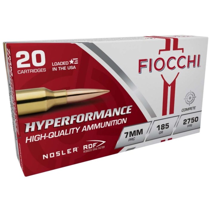 Hyperformance Match RDF 185 gr 7mm PRC Rifle Ammo - 20 Round Box