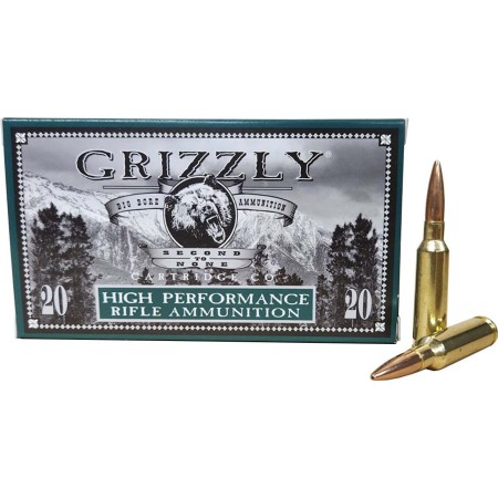 Grizzly Cartridge 6.5 Creedmoor 140 Grain Hollow Point Boat Tail Pistol Ammo, 20 Rounds, GC6.5C2