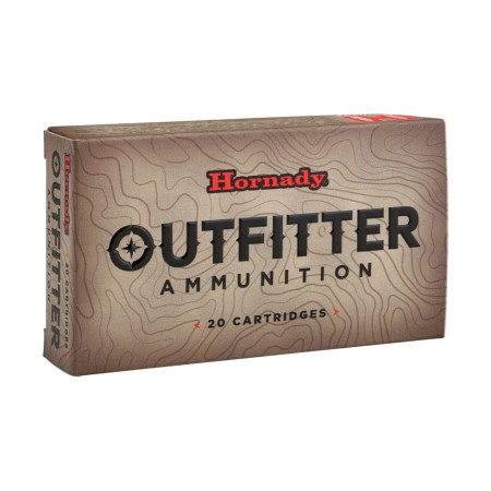 Hornady Outfitter .300 Remington Ultra Magnum 180 Grain Copper Solid CX Brass Cased Centerfire Rifle Ammunition, 20 Rounds, 82084