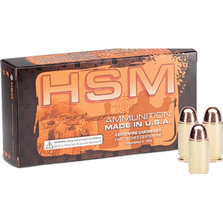 HSM Training Handgun Ammunition 38 Special Plated Flat Point 125 gr. 50 rd. HSM-38-20R-N