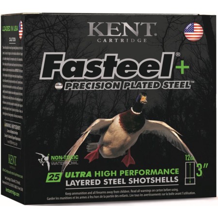 Kent Fasteel Precison Plated Steel Load 12ga. 3 1/2in. 1 1/2oz. BB #2 25 rd.