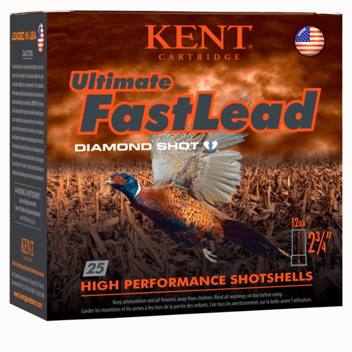 Kent Cartridge Ultimate Fast Lead 12 Ga, 2.75", 1 1/2 oz, 6 Shot, 25rd Box