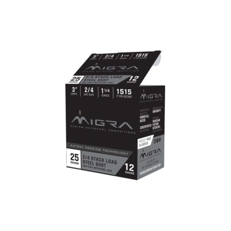 Migra Ammunition STAXD Steel 12 GA 3in. 11/4oz. 4/5/6 Shot  25 Rounds [MPN: M12S46]