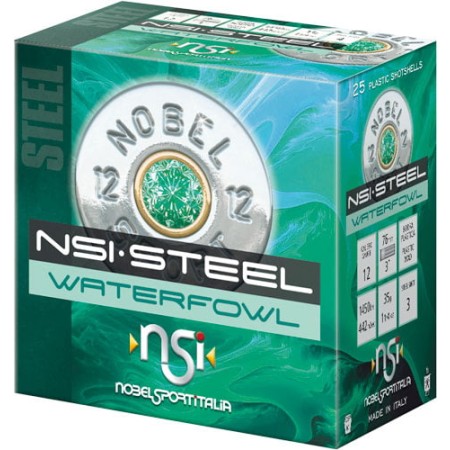 NOBEL SPORT STEEL WATERFOWL 12GA 3 1-1/4OZ #3 250RD