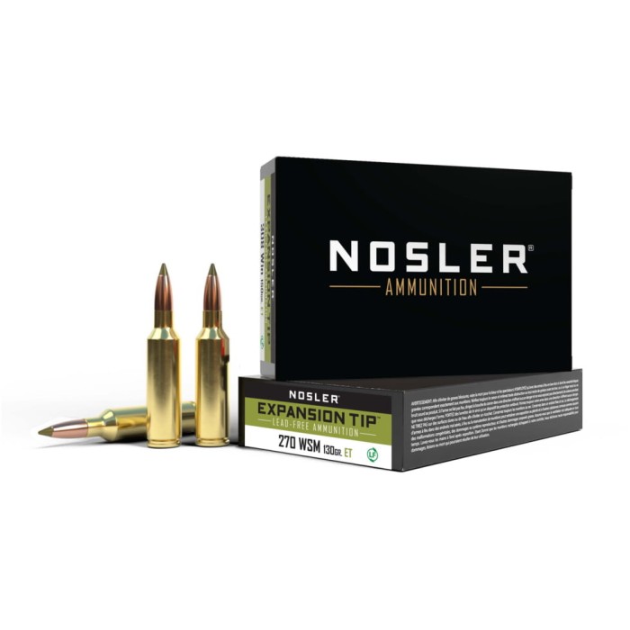 270 WSM 130gr E-Tip (20 ct.) Ammunition