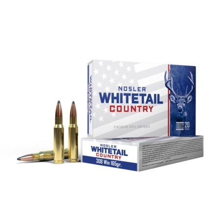 Nosler Whitetail Country Rifle Ammo 308 Win 165 gr. SB SP 20 rd.