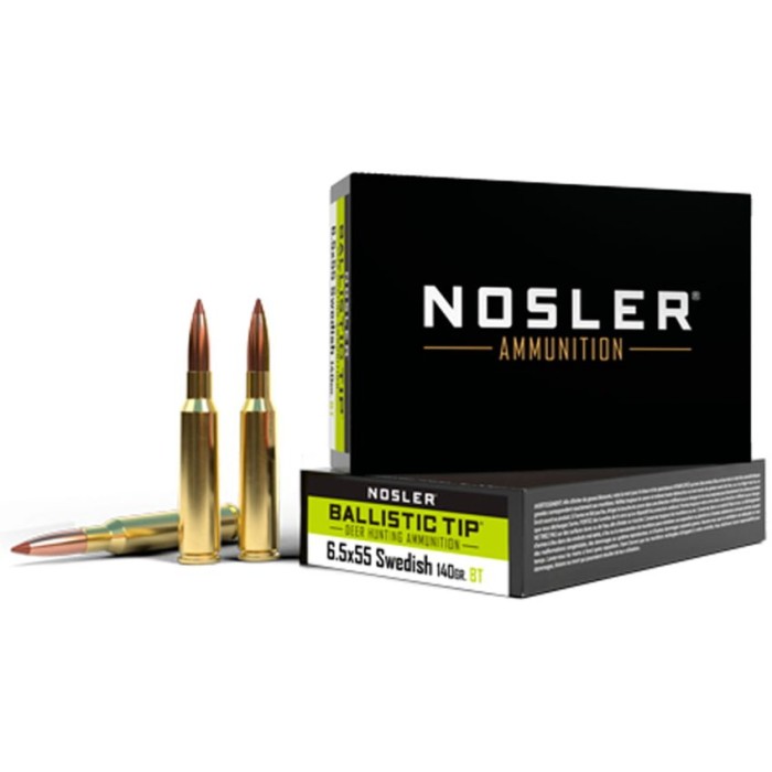 Nosler Ballistic Tip Brass 6.5 X 55 140 Grain 20-Rounds