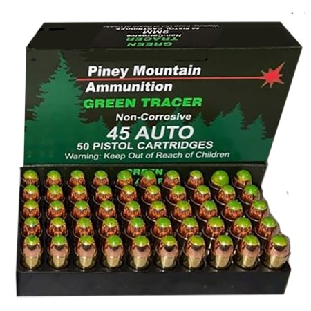 Supernova Green Tracer 45ACP, 225gr. FMJ - 20 Rounds [PMSN45ACG]