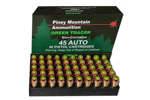 Supernova Green Tracer 45ACP, 225gr. FMJ - 20 Rounds [PMSN45ACG]