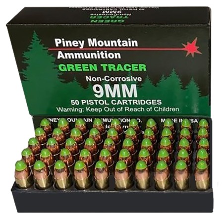 Supernova Green Tracer 9mm, 119gr. FMJ - 20 Rounds [PMSN9MMG]