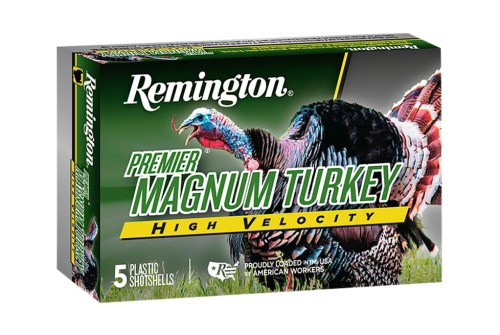 Remington 20 Gauge Premier High-Velocity Magnum Turkey 3in 1 1/8oz Shotgun Ammunition, 5 Rounds, 20119