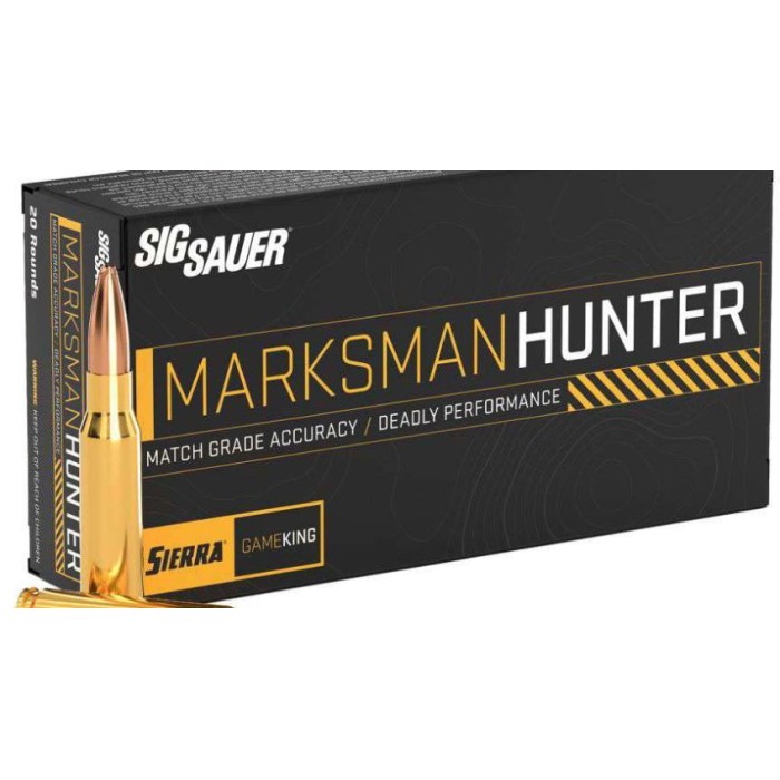 Sig Sauer Marksman Hunter 270 Winchester, 140gr, Gameking Boat Tail Hollow Point, 20rd Box