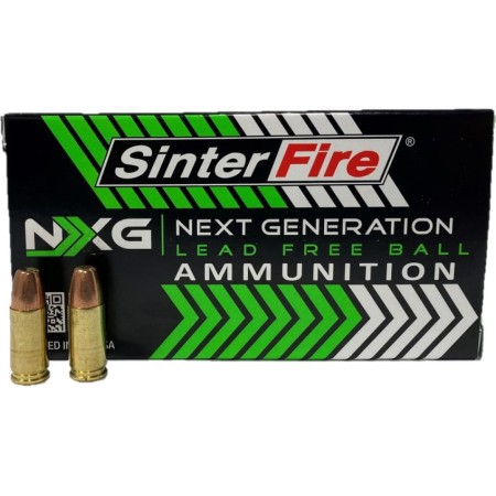 Sinterfire NXG Lead Free Ball Pistol Ammo 9mm 100 gr. Lead Free Ball 250 RD Lead Free Primer SF9100NXG(250)LF