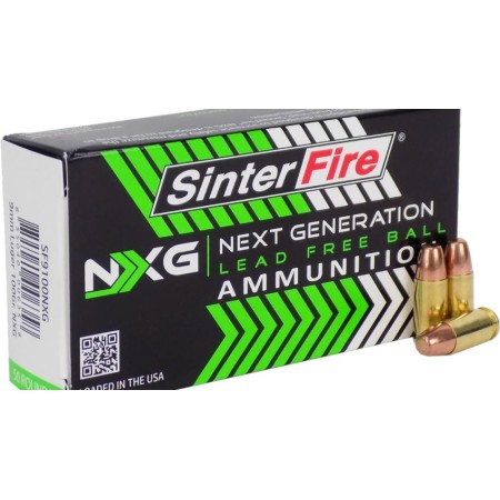 Sinterfire Nxg Lead Free Ball Pistol Ammo 9Mm 100 Gr. Lead Free Ball 50 Rd. Brass LF Primer SF9100NXG(50)LF