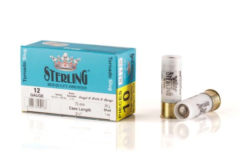 Sterling Sterling Tornado Slugs 12Ga 1 oz 2 3/4in Centerfire Shotgun Slug Ammunition, 10 Rounds, 96045