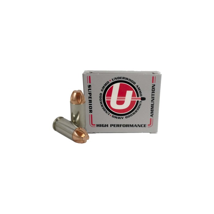 Underwood Ammo Extreme Defender, .40 S&W, 100 Grain, Solid Monolithic, Nickel Plated Brass Cased, Centerfire Pistol Ammo, 20 Rounds, 862