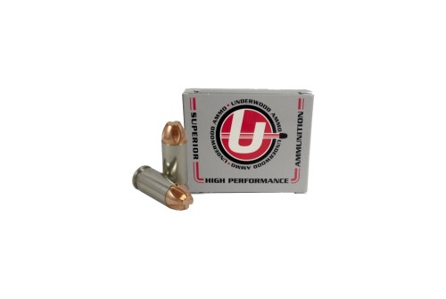 Underwood Ammo Xtreme Penetrator, .40 S&W, 140 Grain, Solid Monolithic, Nickel Plated Brass Case, Centerfire Pistol Ammo, 20 Rounds Box, 829