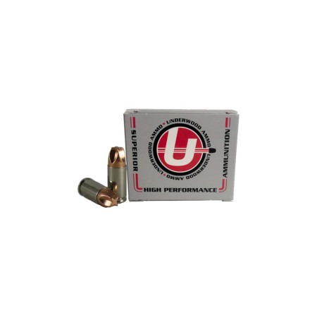 Underwood Ammo Xtreme Penetrator, 9x19mm Parabellum, 65 Grain, Solid Monolithic, Nickel Plated Brass Case, Centerfire Pistol Ammo, 20 Rounds Box, 863