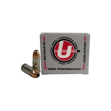 Underwood Ammo 9 mm Luger +P+, 124 Grain, JHP, Nickel Plated Brass Cased, Centerfire Pistol Ammo, 20 Pack, A113U-113