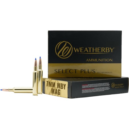 Weatherby Select Plus Rifle Ammunition 7mm Wby Mag 150 gr Scirocco 3225 fps 20/ct